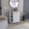 Tuhome Lafayette Bar Cabinet with 4-Bottle Rack. Upper Glass Holder and Dual Door Design-Macadamia MLM9075 - alternate 3